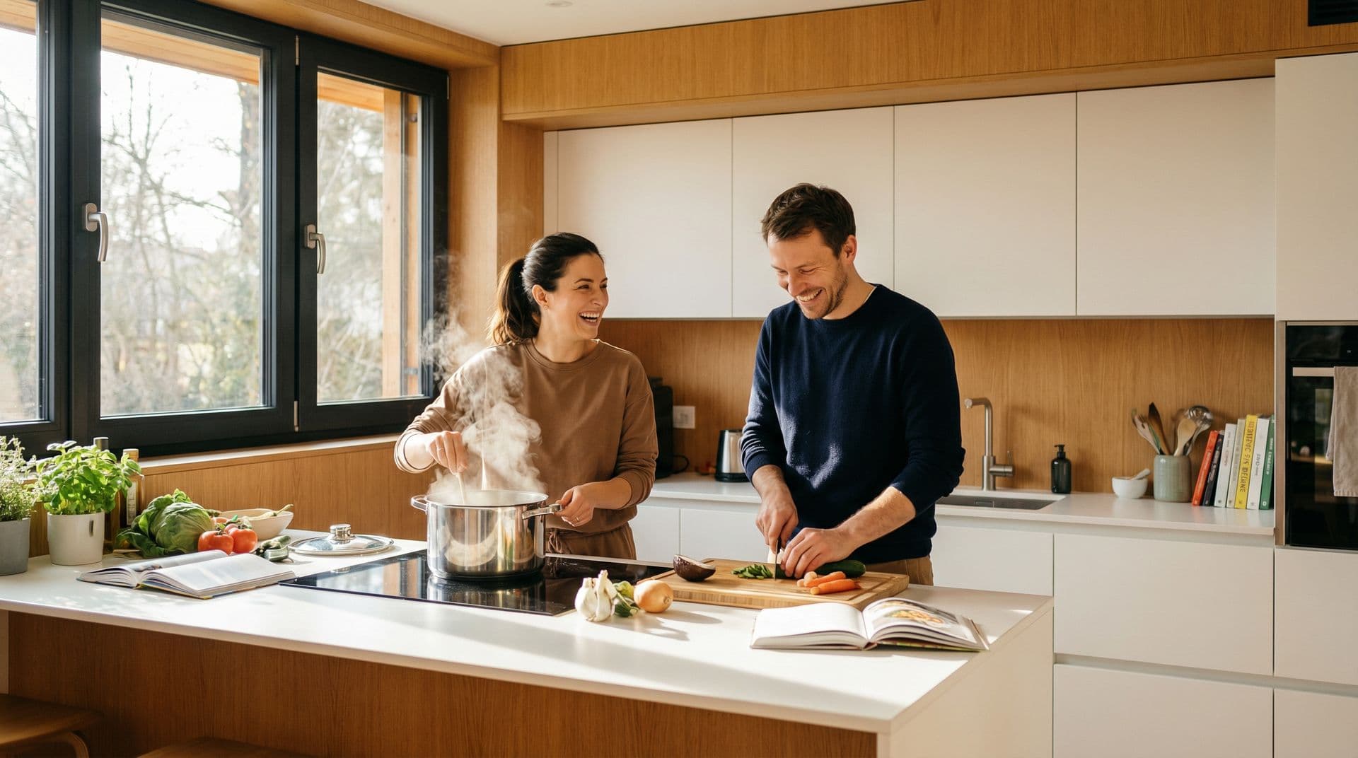 Paar plant Budget für die neue Küche